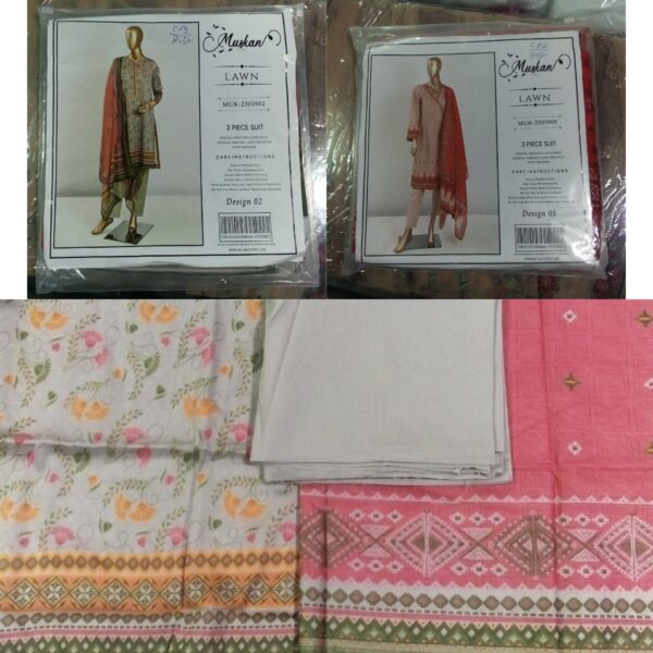 Muskan 3-Piece Digital Printed Lawn Suit - Image 14