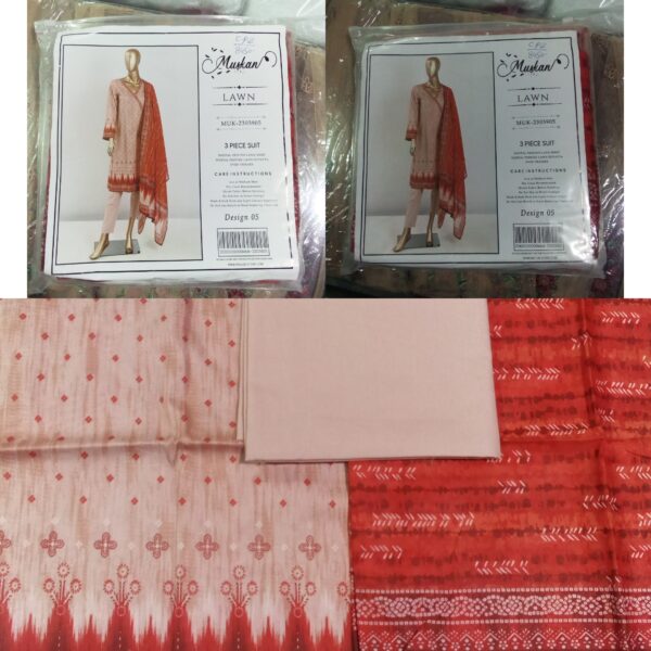 Muskan 3-Piece Digital Printed Lawn Suit - Image 12